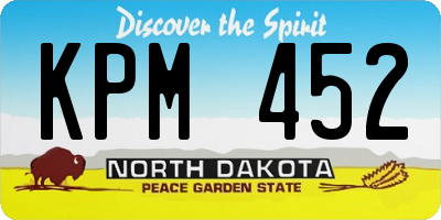 ND license plate KPM452