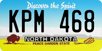 ND license plate KPM468