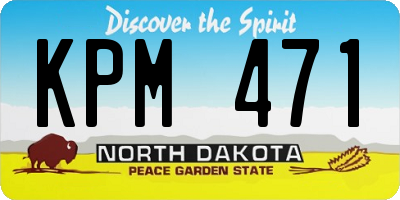 ND license plate KPM471