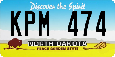 ND license plate KPM474