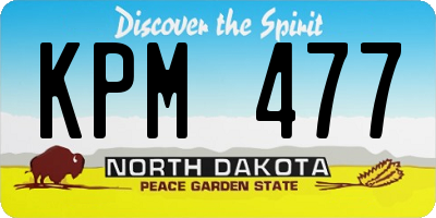 ND license plate KPM477