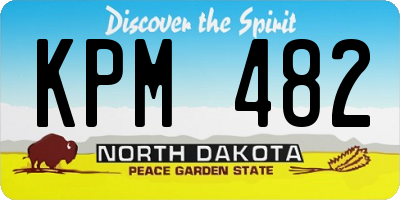 ND license plate KPM482
