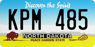 ND license plate KPM485