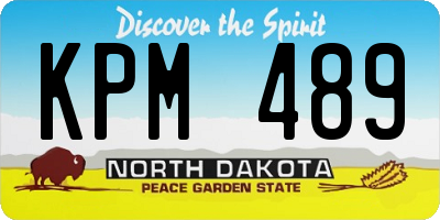 ND license plate KPM489