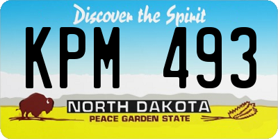 ND license plate KPM493