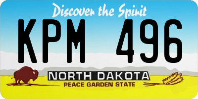ND license plate KPM496
