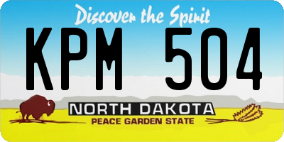ND license plate KPM504