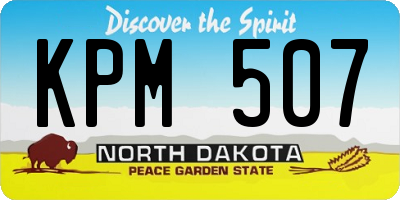 ND license plate KPM507