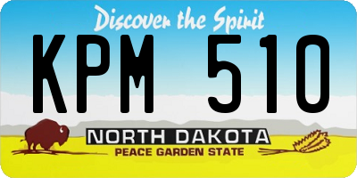 ND license plate KPM510
