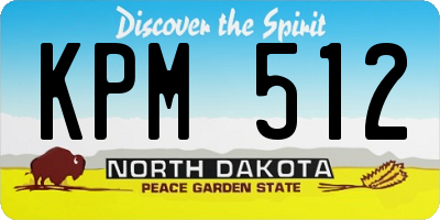 ND license plate KPM512