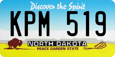 ND license plate KPM519
