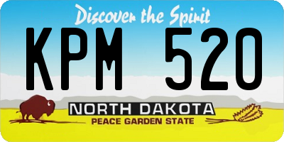 ND license plate KPM520