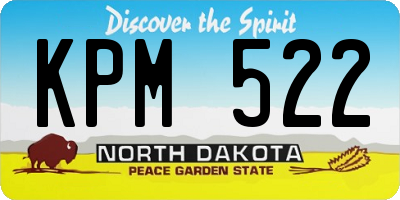 ND license plate KPM522