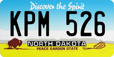 ND license plate KPM526