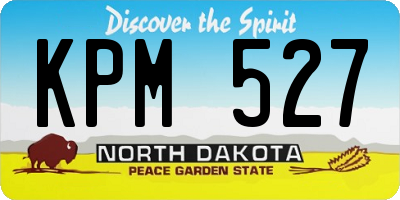 ND license plate KPM527