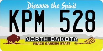 ND license plate KPM528