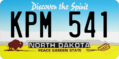 ND license plate KPM541