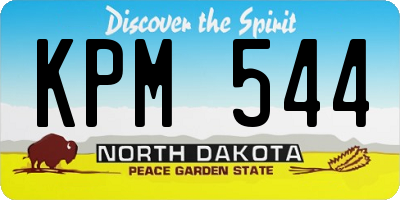 ND license plate KPM544