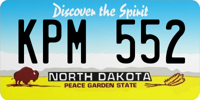 ND license plate KPM552