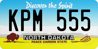 ND license plate KPM555
