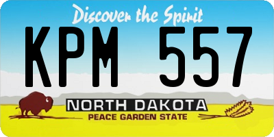 ND license plate KPM557