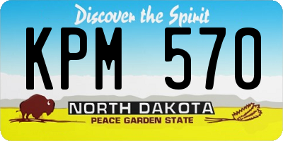 ND license plate KPM570