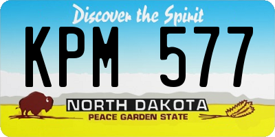 ND license plate KPM577