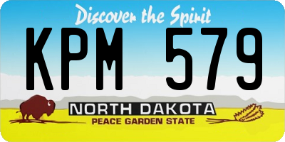 ND license plate KPM579