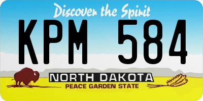 ND license plate KPM584
