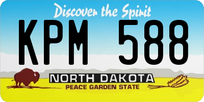 ND license plate KPM588