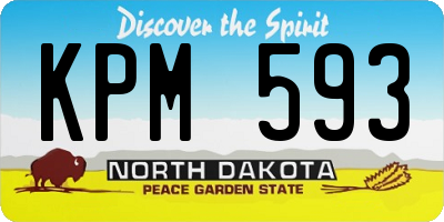 ND license plate KPM593