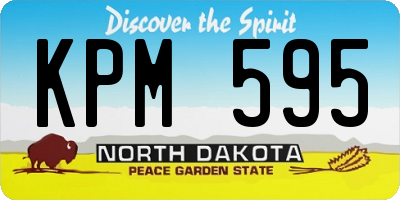 ND license plate KPM595