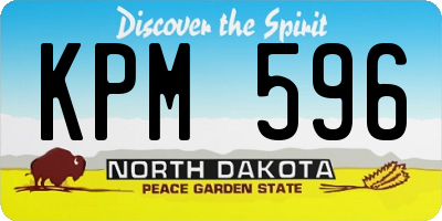 ND license plate KPM596