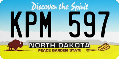 ND license plate KPM597