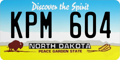 ND license plate KPM604