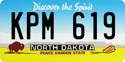 ND license plate KPM619