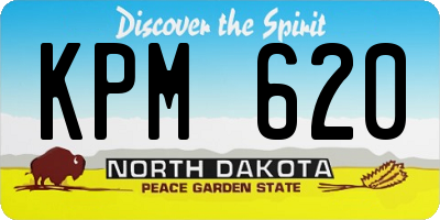 ND license plate KPM620