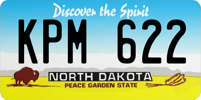 ND license plate KPM622
