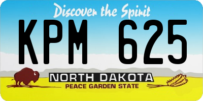 ND license plate KPM625