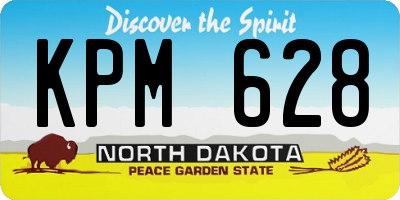 ND license plate KPM628