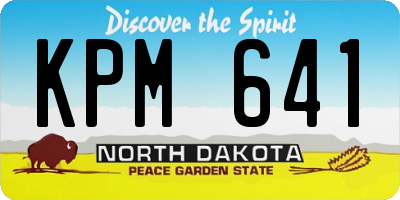 ND license plate KPM641