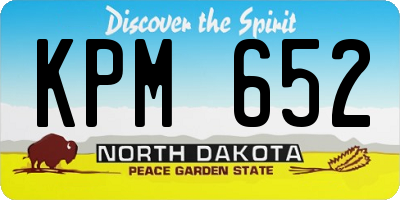 ND license plate KPM652