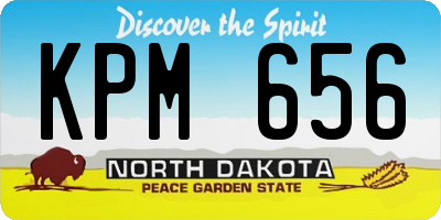 ND license plate KPM656