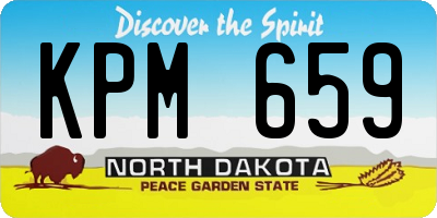 ND license plate KPM659
