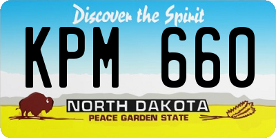 ND license plate KPM660