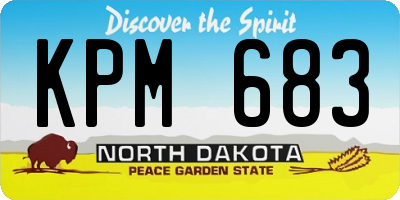 ND license plate KPM683