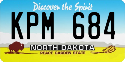 ND license plate KPM684