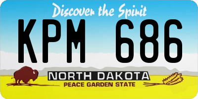 ND license plate KPM686