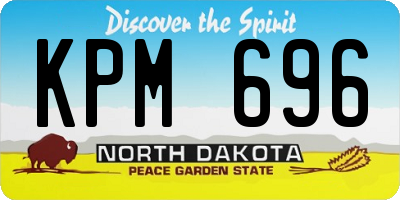 ND license plate KPM696