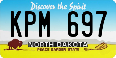 ND license plate KPM697